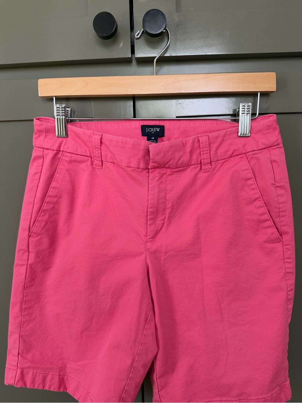 J. Crew Bright Pink Cotton Chino Bermuda Shorts